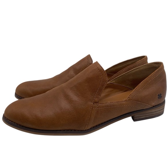 Lucky Brand Womens Shoes Ellopy Loafers 9.5 Brown Leather Flats Slip On Casual - Picture 9 of 9